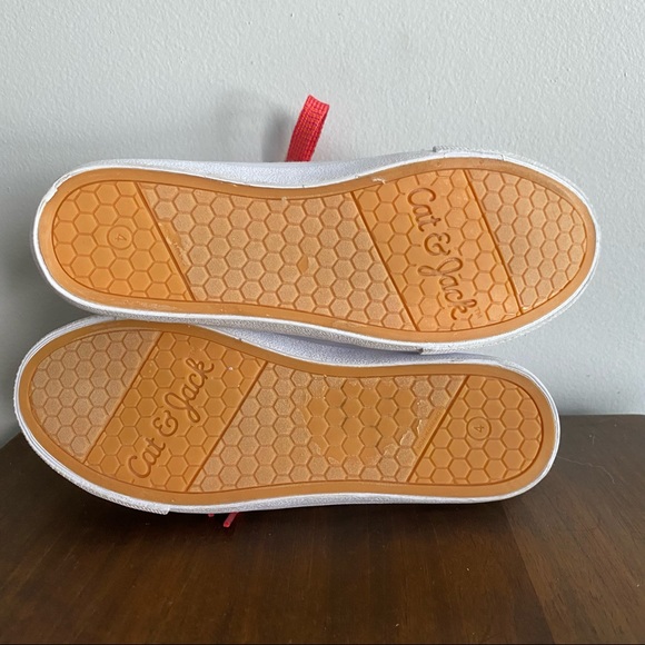 Cat & Jack White High Top Sneaker Patches Flamingo - Picture 4 of 6